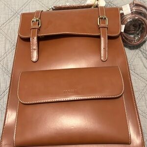 Leather backpack bag